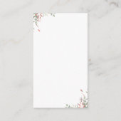 バラ金ゴールドグリーンベビーシャワーオムツラッフル エンクロージャーカード (裏面)