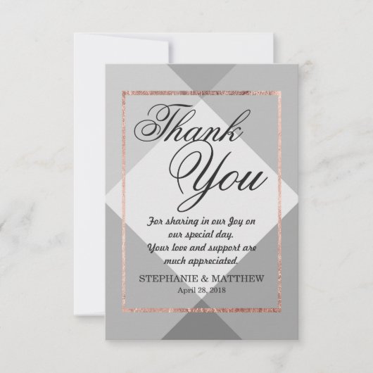 バラ金ゴールドグレイ地域サンキューカード サンキューカード (正面)