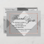 バラ金ゴールドグレイgeoサンキューポストカード ポストカード (正面/裏面)