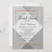 バラ金ゴールドグレージオブライダルシャワー招待状 招待状 (正面)