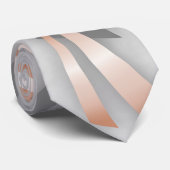 バラ金ゴールドグレーマーブルー抽象芸術アート ネクタイ (ロール)