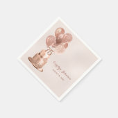 バラ金ゴールドケーキ75誕生日 スタンダードカクテルナプキン (角)