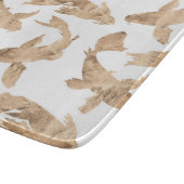 バラ金ゴールドコイ白地 カッティングボード (角)