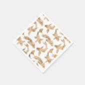 バラ金ゴールドコイ白地 スタンダードカクテルナプキン (角)