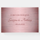 バラ金ゴールドコッパー結婚ブルガンディーズゲストブック ゲストブック (裏面)