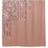 バラ金ゴールドコーナーグリッタードリップメタル赤面 シャワーカーテン (正面)
