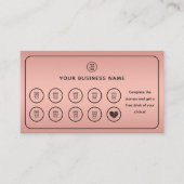 バラ金ゴールドコーヒーカップQRコードあなたのロゴを追加 ロイヤリティカード (正面)