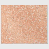 バラ金ゴールドコーラルクリスタルグリッターピーチブライダル16th ラッピングペーパー (フラット)