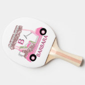 バラ金ゴールドゴルフカート名 卓球ラケット (横)