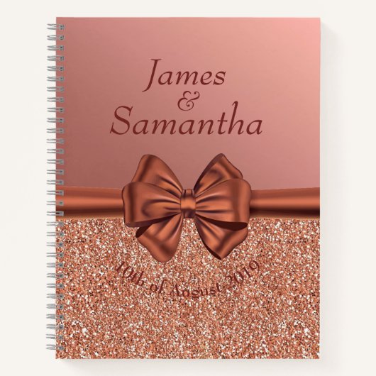 バラ金ゴールドサテンボウ – プランナー ノートブック (正面)