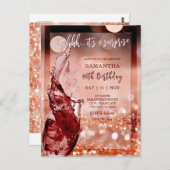 バラ金ゴールドサプライズ誕生日パーティー ポストカード (正面/裏面)