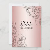 バラ金ゴールドサプライズ50誕生日 招待状 (裏面)