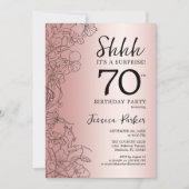 バラ金ゴールドサプライズ70誕生日 招待状 (正面)