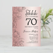 バラ金ゴールドサプライズ70誕生日 招待状 (スタンド正面)