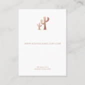 バラ金ゴールドサボテン耳鳴り表示カード 名刺 (裏面)