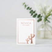 バラ金ゴールドサボテン耳鳴り表示カード 名刺 (スタンド正面)