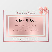 バラ金ゴールドサロン | エレガント美しいスタジオサイン ウィンドウサイン (シート)