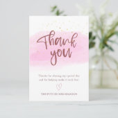 バラ金ゴールドサンキューカードブライダルシャワー サンキューカード (スタンド正面)
