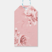 バラ金ゴールドサンキューフローラ水彩モノグラム ギフトタグ (裏面)