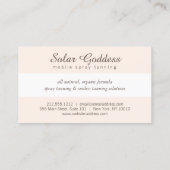 バラ金ゴールドサン女神ガール美しいサロンピンク 名刺 (裏面)