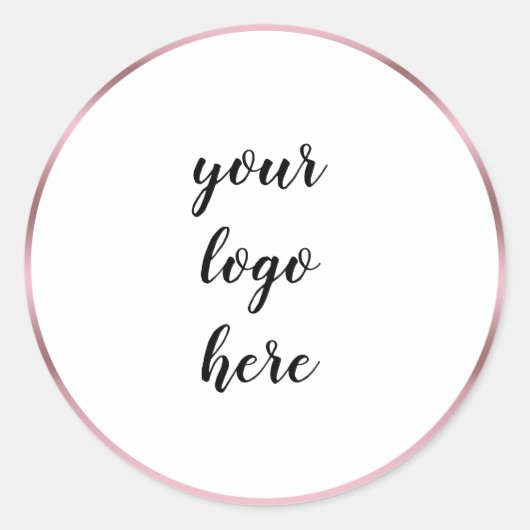 バラ金ゴールドサークルリングや輪縁どグリッターカスタムロゴ ラウンドシール (正面)