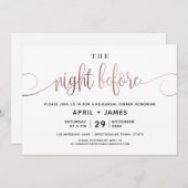 バラ金ゴールドザナイトリハーサルディナー 招待状 (正面/裏面)