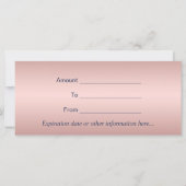 バラ金ゴールドシザーネイビーブルーヘアギフト券 (裏面)