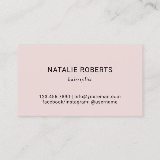 バラ金ゴールドシザーハンドヘアスタイリストタイポグラフィヘア 名刺 (裏面)