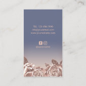 バラ金ゴールドシザーパープル美容師サロン 名刺 (裏面)