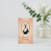 バラ金ゴールドシザー&ハンドロゴ美容師サロン 名刺 (スタンド正面)