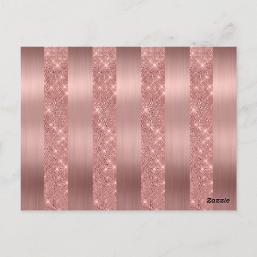 バラ金ゴールドシックなモノグラムブライデスメイド提案 ポストカード (裏面)