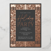 バラ金ゴールドシックアーツ&クラフツスタイルホリデーパーティー 箔シーズンカード (正面)