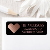 バラ金ゴールドシックハートファミリー名ロマンチック ラベル (インサイチュ)