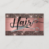 バラ金ゴールドシックヘアスタイリスト名刺 名刺 (正面)