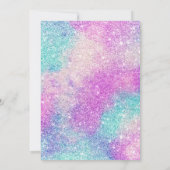 バラ金ゴールドシック星空グリッタータイポグラフィスウィート16 招待状 (裏面)