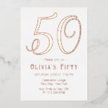 バラ金ゴールドシック50thバースデーパーティーフォイル招待状 箔招待状<br><div class="desc">バラ金ゴールドシック50thバースデーパーティーフォイル招待状。お客様の詳細で簡単にパーソナライズカスタムできる。</div>