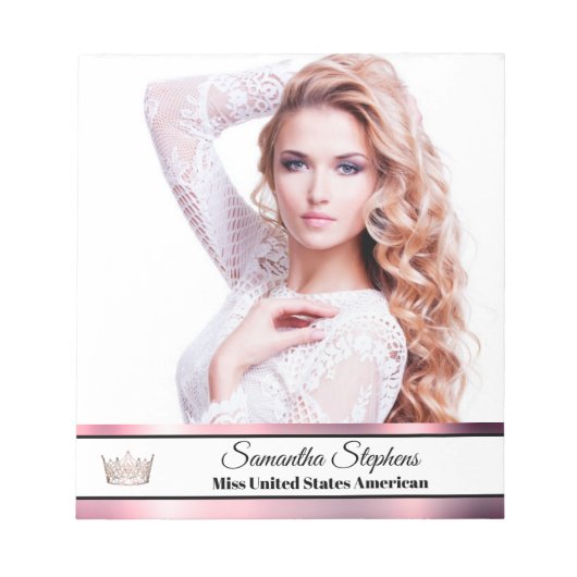 バラ金ゴールドシャインオートグラフパッド ノートパッド (正面)