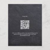バラ金ゴールドシャルボードQR予算結婚式招待状 (裏面)