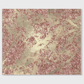 バラ金ゴールドシャンパイグネマーブルグリッタースパークストローク ラッピングペーパー (フラット)