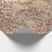 バラ金ゴールドシャンパイグネマーブルグリッタースパークストローク ラッピングペーパー (角)