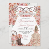 バラ金ゴールドシャンパンウエスタンランチェロキンセアニェラ 招待状 (正面/裏面)