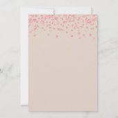 バラ金ゴールドシャンパングリッターサプライズスウィート16 招待状 (裏面)