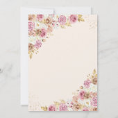 バラ金ゴールドシャンパンバタフライプリンセスキンセアニェラ 招待状 (裏面)