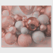 バラ金ゴールドシルバークリスマスホリデーオーナメント ラッピングペーパー (フラット)