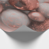 バラ金ゴールドシルバークリスマスホリデーオーナメント ラッピングペーパー (角)