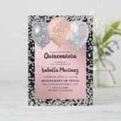 バラ金ゴールドシルバーグリッターバルーンキンセニェラ 招待状 (スタンド正面)