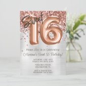 バラ金ゴールドシルバースウィート16バースデーパーティー 招待状 (スタンド正面)