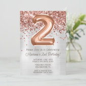 バラ金ゴールドシルバーセカンドバースデーパーティの招待状 招待状 (スタンド正面)