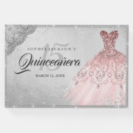 バラ金ゴールドシルバーダイヤモンドスパークルガウンキンセアニェラ ゲストブック