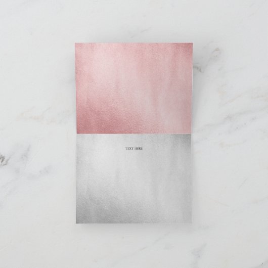 バラ金ゴールドシルバーダイヤモンドスパークルガウンキンセアニェラ サンキューカード (内部)